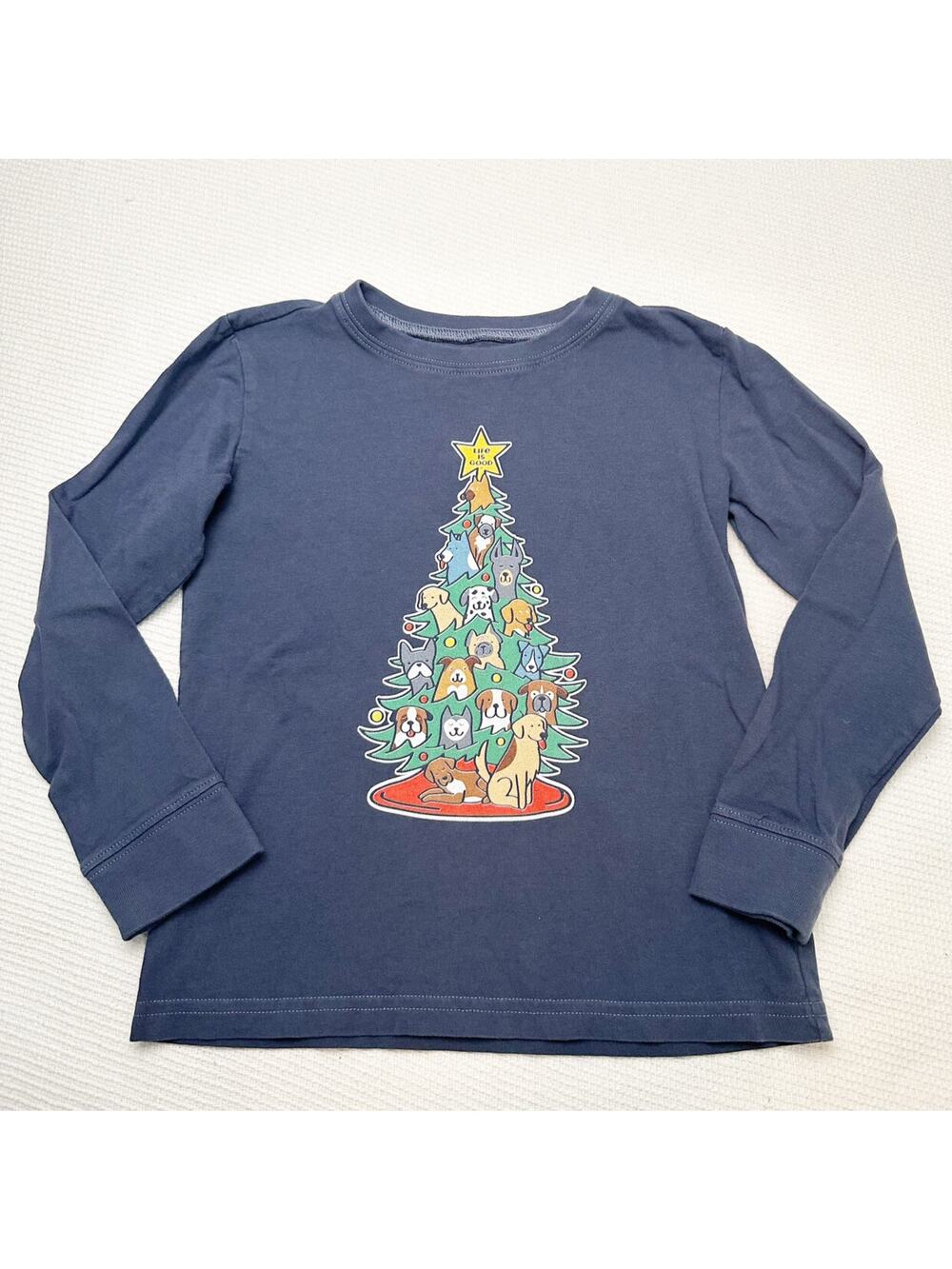 Life Is Good Christmas Dog Top